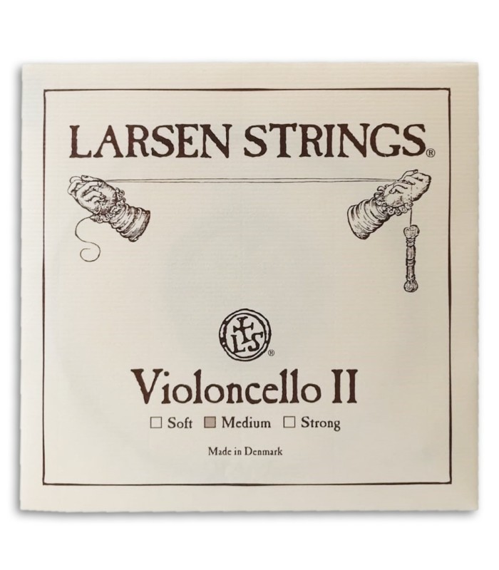 Foto de la portada del embalaje de la Cuerda Individual Larsen 2ª Ré Violonchelo 4/4 Media