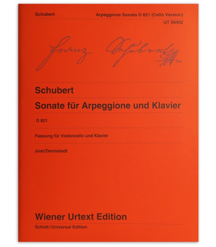 Foto da capa do livro Schubert Sonate fur Arppegione und Klavier