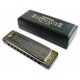 Photo of the harmonica Suzuki model MR200C Harpmaster in C with it's case