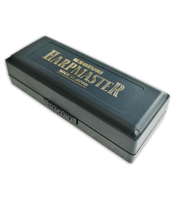 Foto del estuche de la armónica Suzuki modelo MR200C Harpmaster en Dó