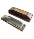 Photo of the harmonica Suzuki 1072C Folk Master in C with it's case