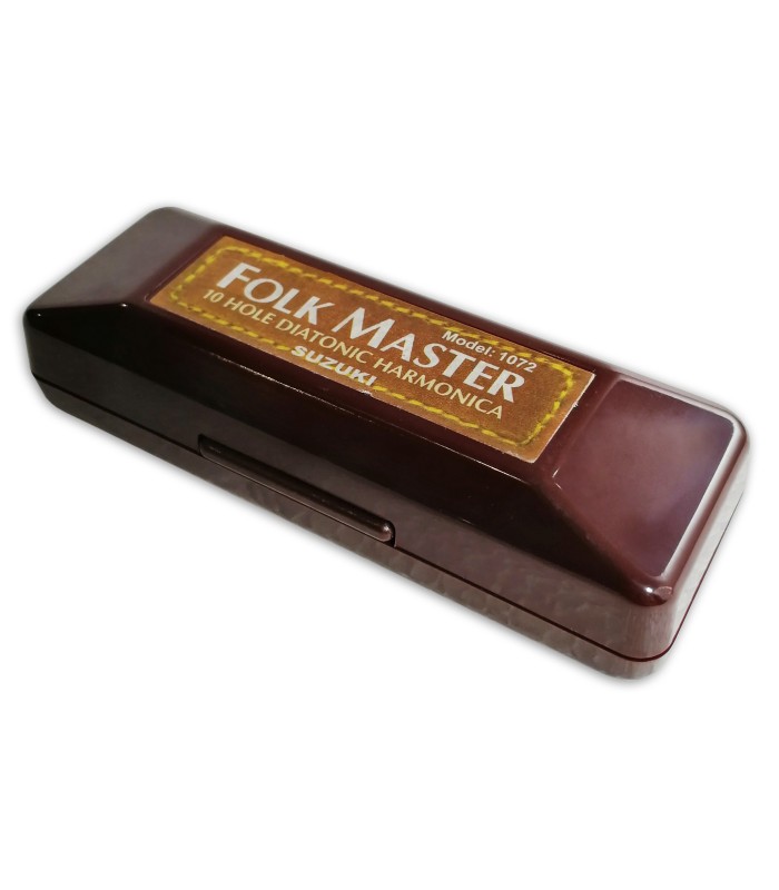 Photo of the harmonica Suzuki 1072C Folk Master in C's case