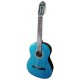 Photo of the classical guitar Valencia model VC204 TBU translucent blue