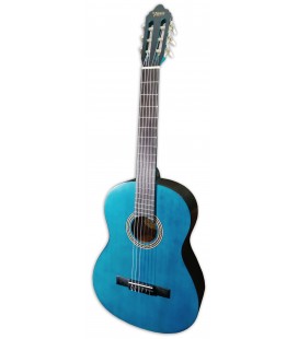 Foto de la guitarra cl叩sica Valencia modelo VC204 TBU transparente azul