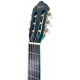 Foto de la cabeza de la guitarra clásica Valencia modelo VC204 TBU transparente azul