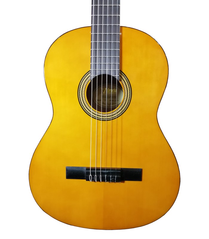 Foto de la tapa de la guitarra clásica Valencia modelo VC264 natural