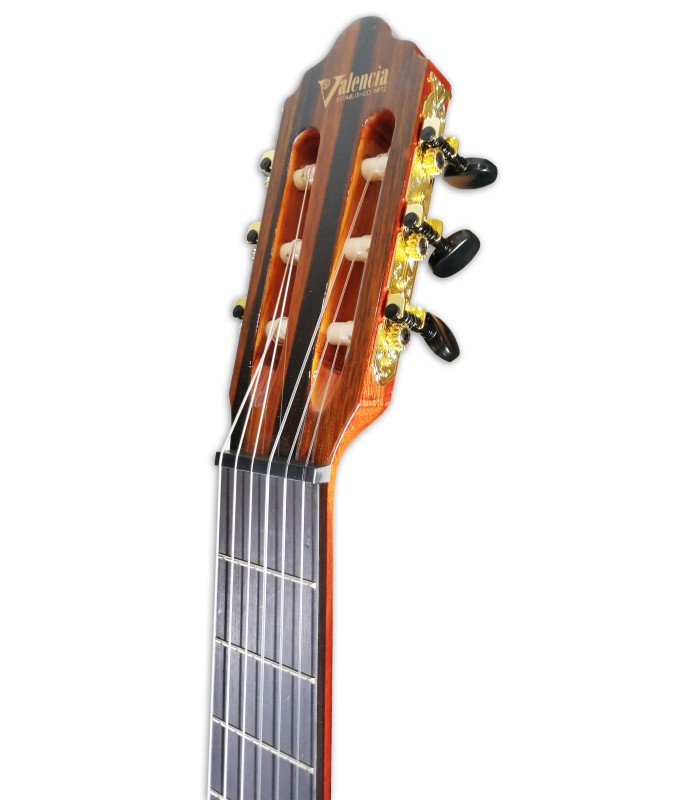 Photo of the classical guitar Valencia model VC264 natural's headstock