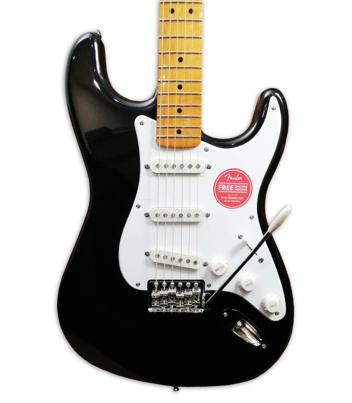 Foto del cuerpo de la guitarra eléctrica Fender Squier modelo Classic Vibe Strat 50S MN Black