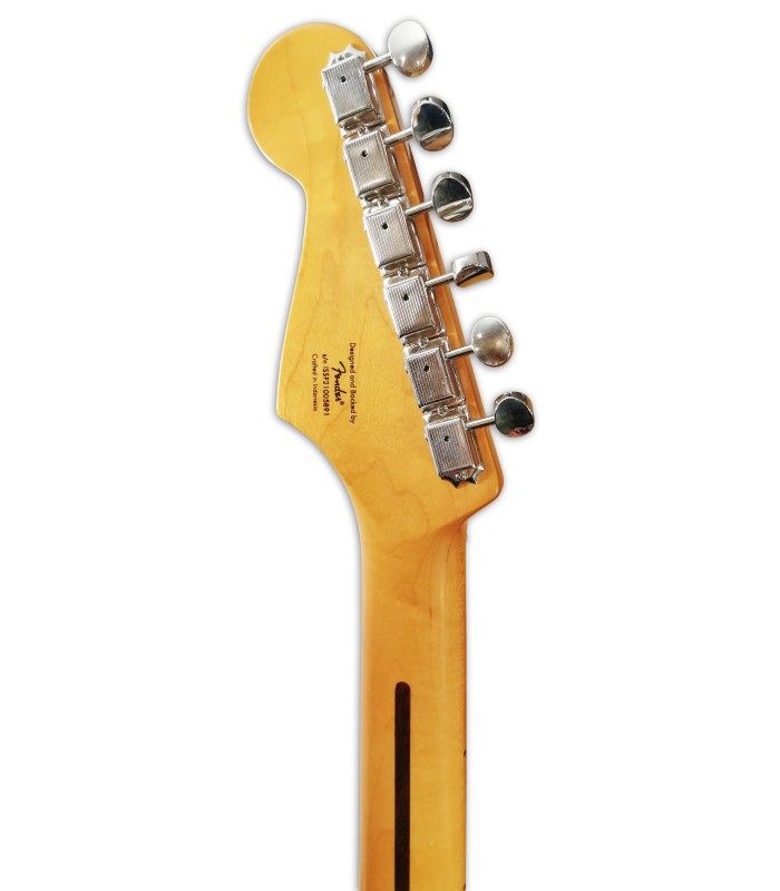 Foto del clavijero de la guitarra eléctrica Fender Squier modelo Classic Vibe Strat 50S MN Black