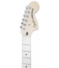 Foto da cabeça da guitarra elétrica Fender Squier modelo Affinity Stratocaster FMT HSS MN BBST