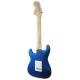 Foto das costas da guitarra do pack Fender Squier modelo Aff Strat HSS LPB amplificador 15G acessórios