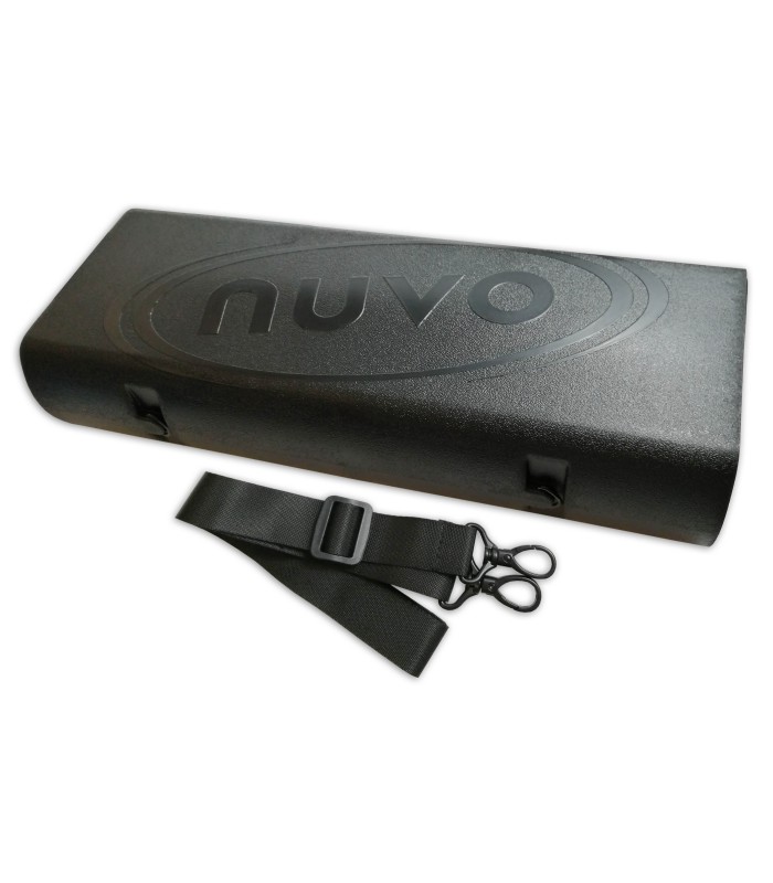 Foto do estojo do saxofone Nuvo Jsax modelo N-520JBGN preto e verde