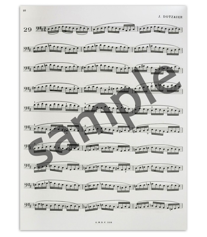 Photo of a sample from the book Feuillard La technique du violoncelle vol 2