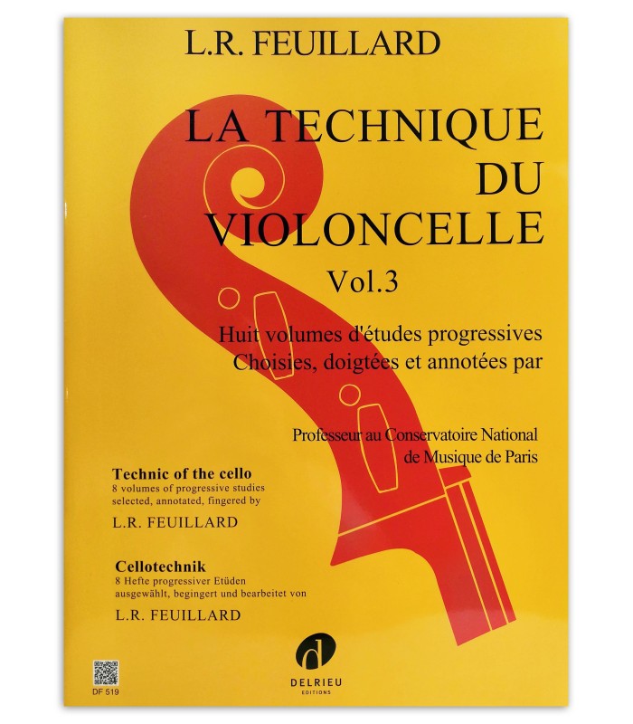 Foto da capa do livro de Feuillard La technique du violoncelle vol 3