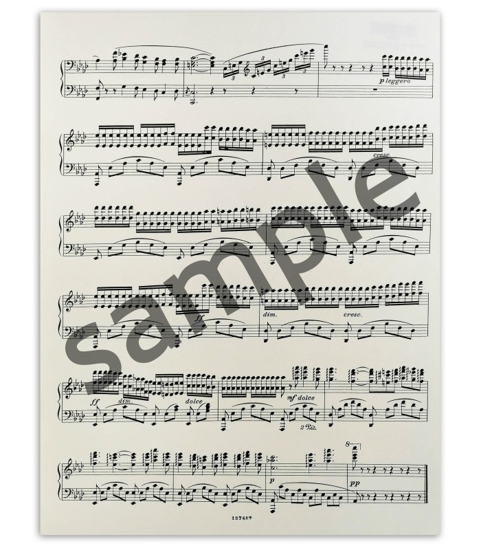 Foto de outra amostra do livro C. Galos Le Lac du Côme OP 24 para piano