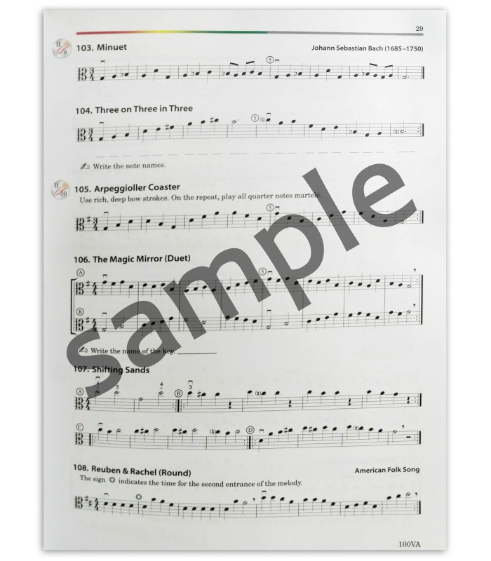 Foto de otra muestra del libro Frost Artistry in String V 1 Viola