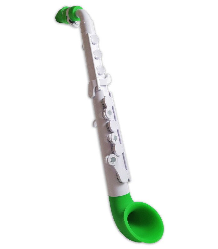 Foto del saxofón Nuvo Jsax N520JWGN en color blanco y verde