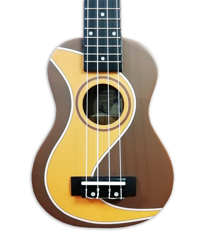 Tampo do ukulele soprano modelo VGS W-SO-BR Manoa Muddy Roads