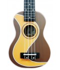 Top of the ukulele soprano model VGS W-SO-BR Manoa Muddy Roads