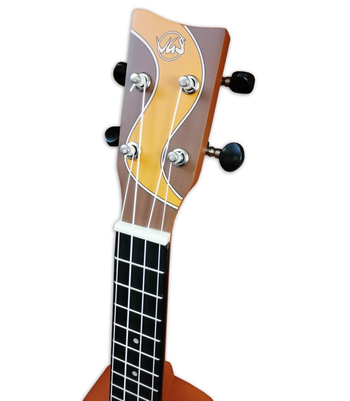Cabeça do ukulele soprano modelo VGS W-SO-BR Manoa Muddy Roads