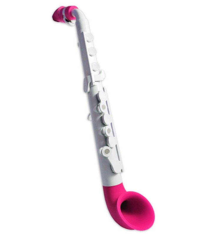 Foto del saxofón Nuvo Jsax modelo N520JWPK en color blanco y rosa