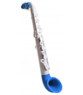 Foto do saxofone Nuvo Jsax modelo N520JWBL em cor branca e azul