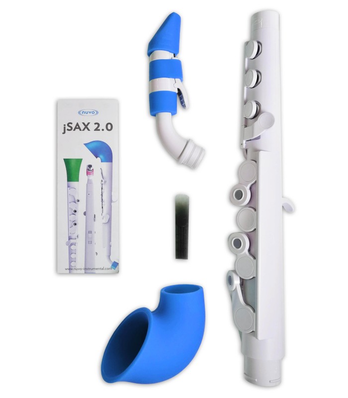 Separated parts of the saxophone Nuvo Jsax model N520JWBL