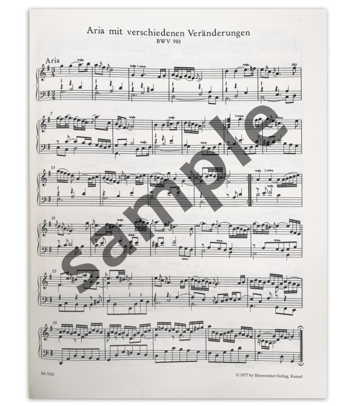 Muestra del libro Bach Goldberg variationen BWV 988