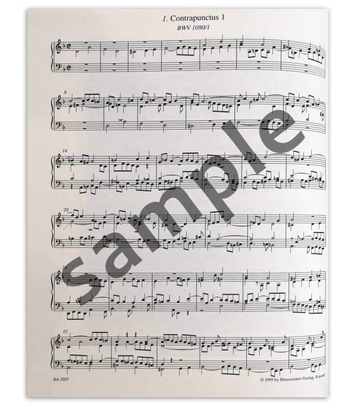 Amostra do livro Bach the art of fugue BWV 1080