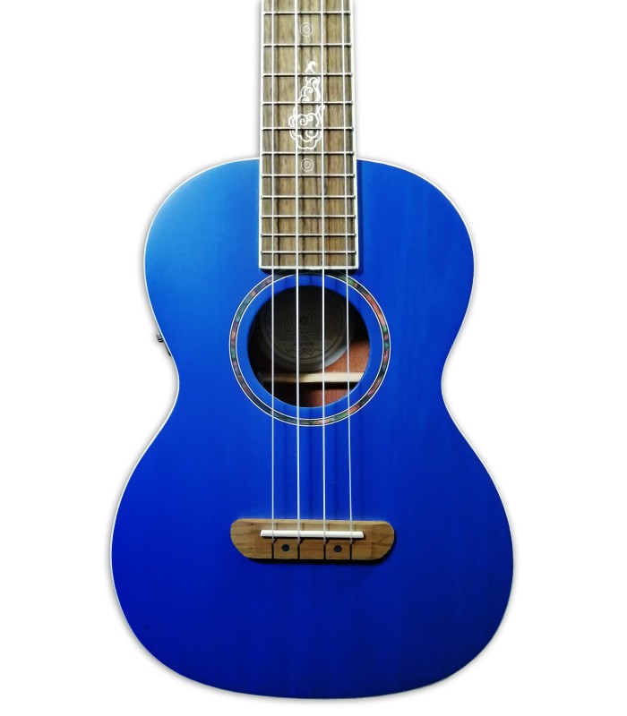 Tampo do ukulele tenor Fender modelo Dhani Harrisson SPHR Blue