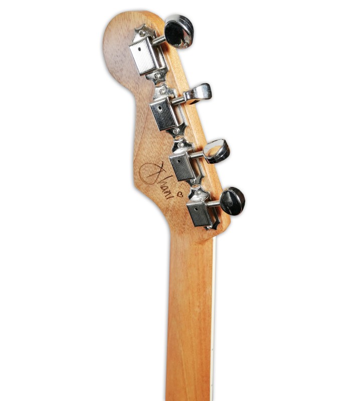 Machine heads of the tenor ukulele Fender model Dhani Harrisson SPHR Blue