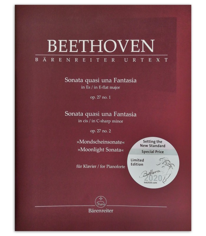 Foto da capa do livro Beethoven Moonlight Sonata Op 27 1 e 2