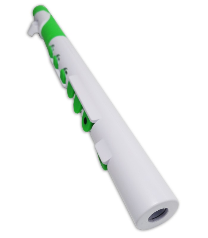 Detalle del cuerpo de la flauta Nuvo Toot modelo N 430TWGN