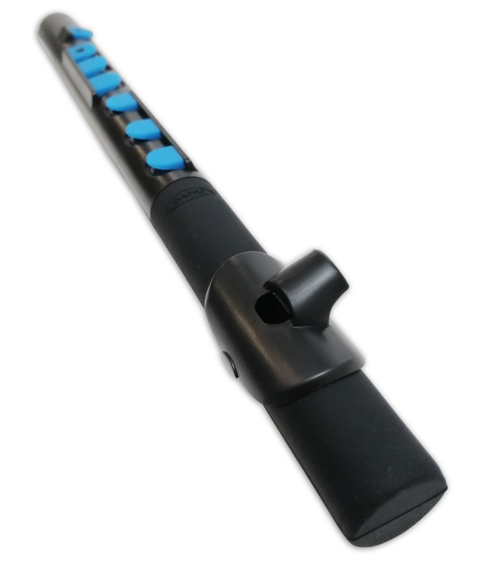 Detalhe da embocadura da flauta Nuvo Toot modelo N 430TBBL