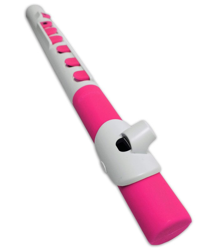 Detalle de la embocadura de la flauta Nuvo Toot modelo N 430TWPK