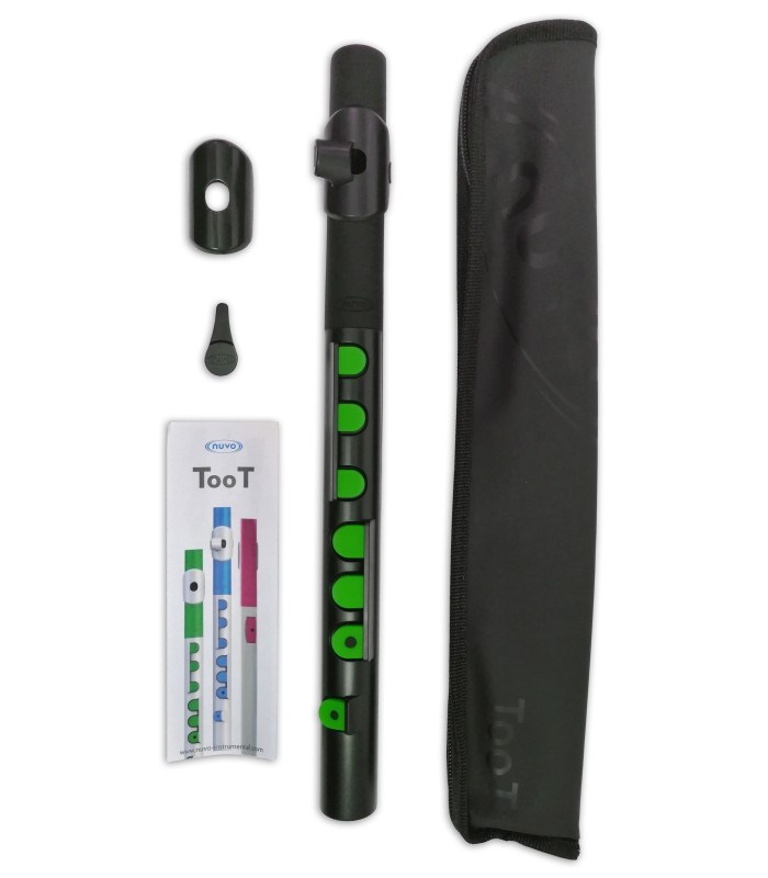 Flauta Nuvo Toot modelo N 430TBGN con la funda y accesórios