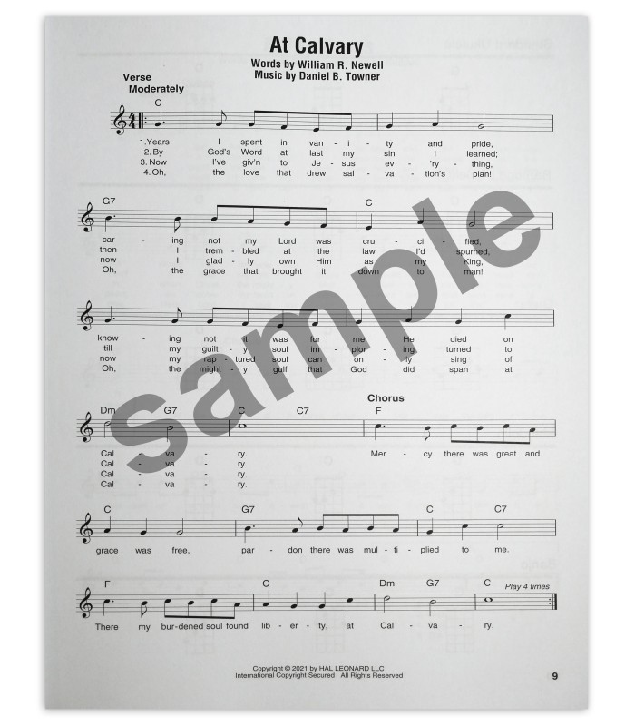 A sample of the book Gospel songs & hymns strum together