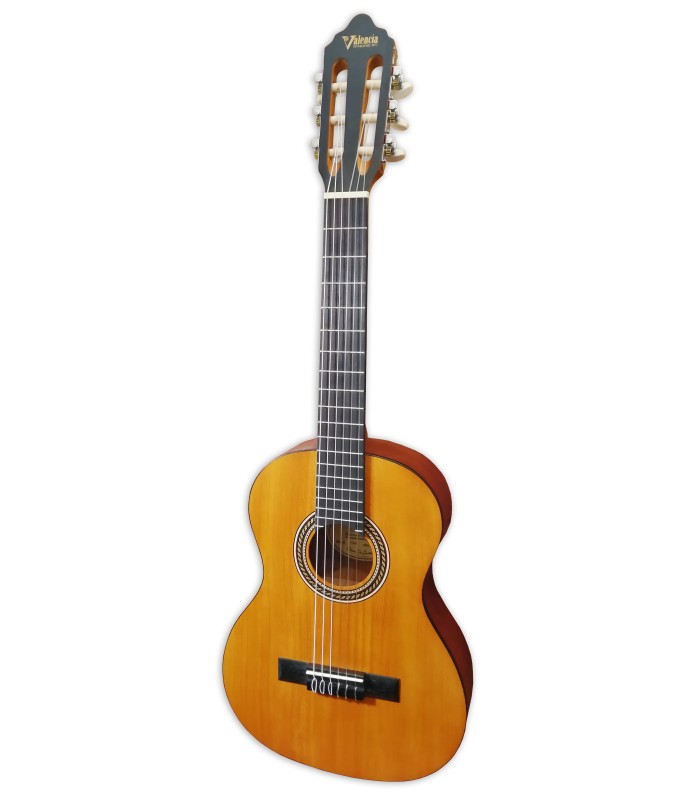 Photo of the classical guitar Valencia model VC-202 1/2 size with natural matt finish
