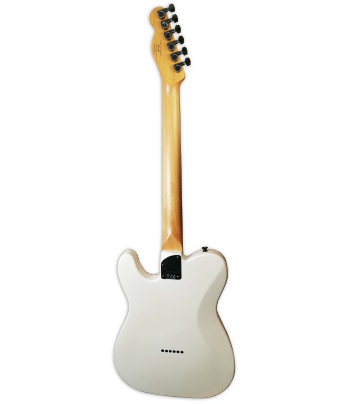 Back of the electric guitar Fender Squier model Contemporary Tele RH RMN Pearl White