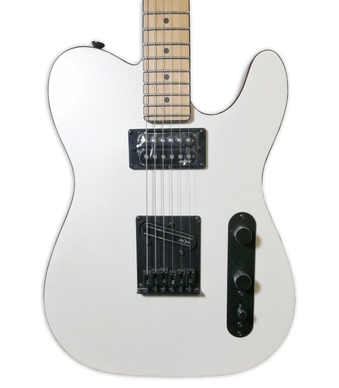 Corpo e captadores da guitarra elétrica Fender Squier modelo Contemporary Tele RH RMN Pearl White