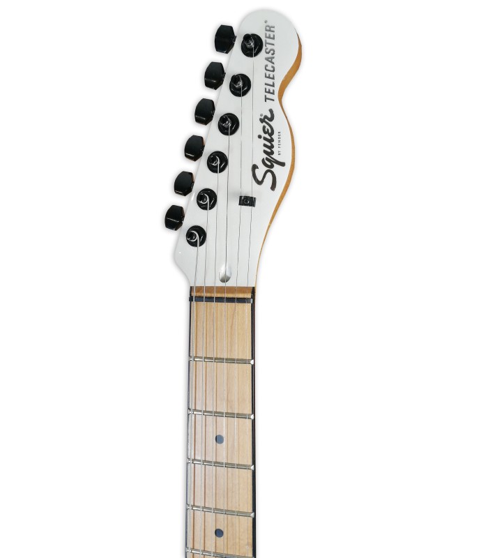 Cabeça da guitarra elétrica Fender Squier modelo Contemporary Tele RH RMN Pearl White