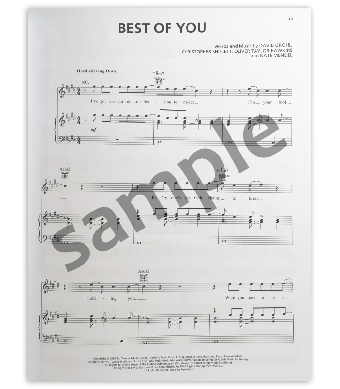 Foo Fighters Greatest Hits's book sample