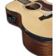 Detalhe corpo e preamp da guitarra eletroacústica Walden modelo G570RCERVW Rui Veloso 40 anos
