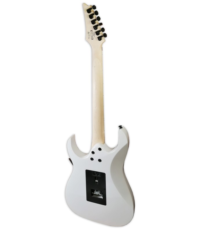 Espalda de la guitarra eléctrica Ibanez modelo RG350DXZ white