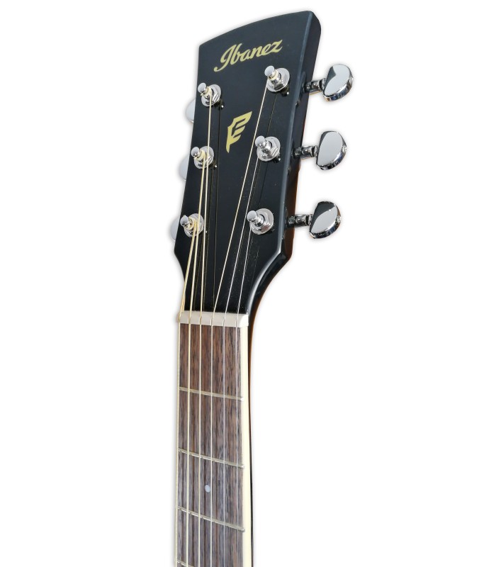 Cabeza de la guitarra acústica Ibanez modelo PF 15 BK Dreadnought Black