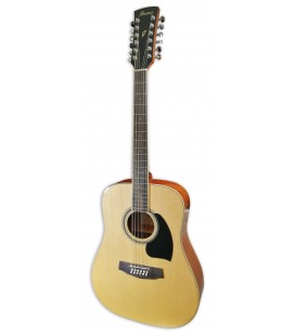 Foto da guitarra ac炭stica Ibanez modelo PF 1512 NT Dreadnougt de 12 cordas em cor natural
