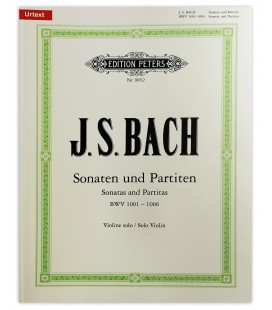 Photo of the Bach sonaten und partiten for violin solo BWV 1001 1006 Peters book's cover