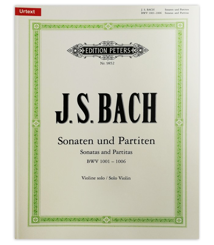 Foto da capa do livro Bach sonaten und partiten para violino solo BWV 1001 1006 Peters