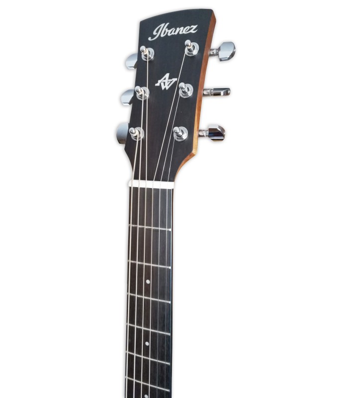 Cabeça da guitarra eletroacústica Ibanez modelo AW54CE OPN Dreadnought