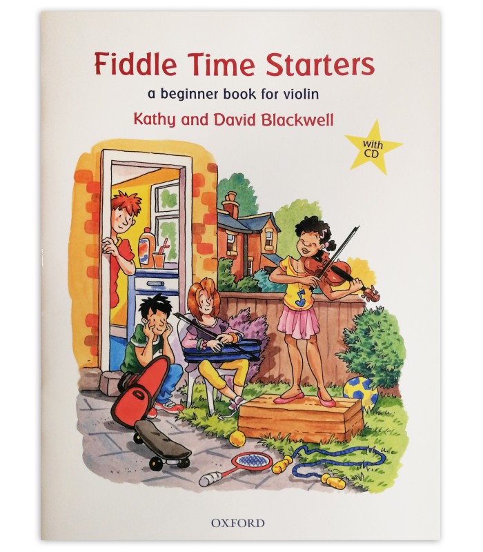 Photo of the cover from the Blackwell Fiddle time starters book with CD